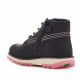 Botines Kickers negros con detalles rosas - Querol online