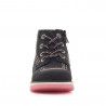Botines Kickers negros con detalles rosas