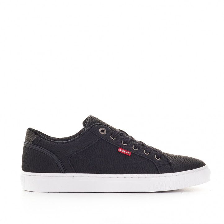 Zapatos sport Levi's efecto piel negras - Querol online