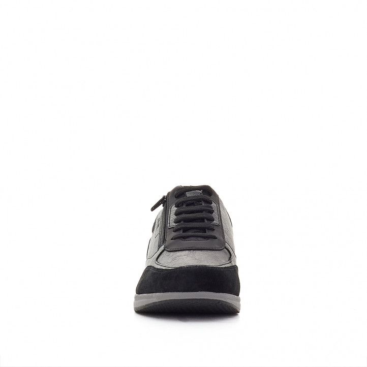 Zapatos sport Geox negros con cremallera lateral - Querol online