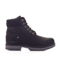 Botines planos Stay negros de estilo montaña A57-832 - Querol online