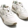 Zapatillas urban Mustang joggo blancas combinadas en tonos beige y trasera en leopardo