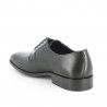 Zapatos vestir Be Cool bluchers negros de piel con cordones encerados