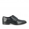 Zapatos vestir Be Cool bluchers negros de piel con cordones encerados