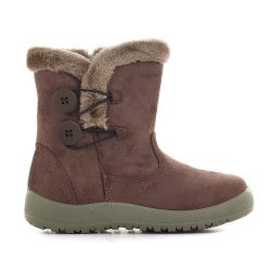 Botins plans Stay marrons amb cremallera lateral i botons - Querol online