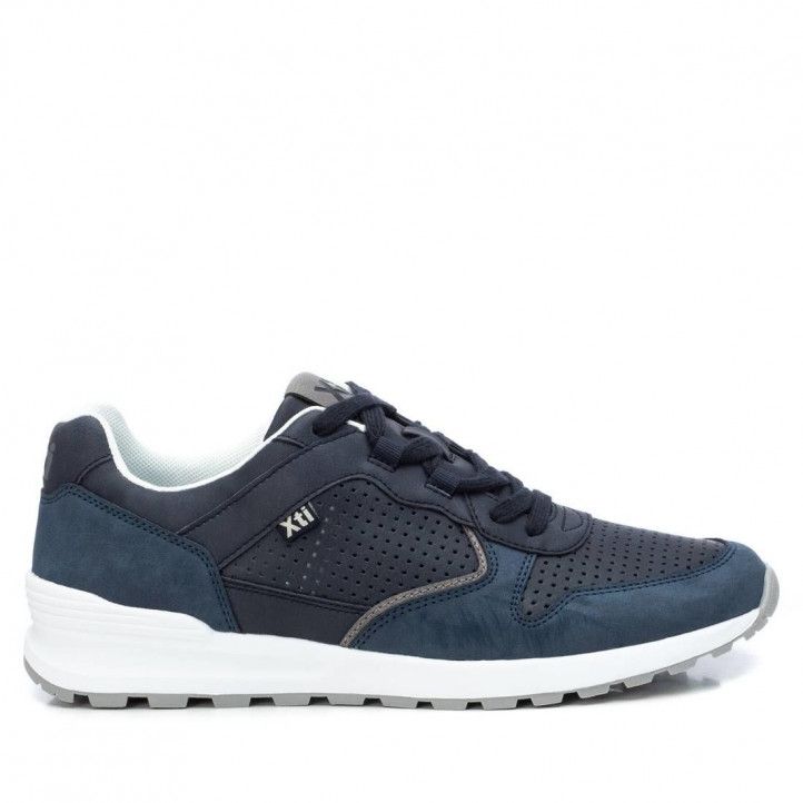 Zapatos sport Xti 04481906 azules de piel vegana perforada - Querol online