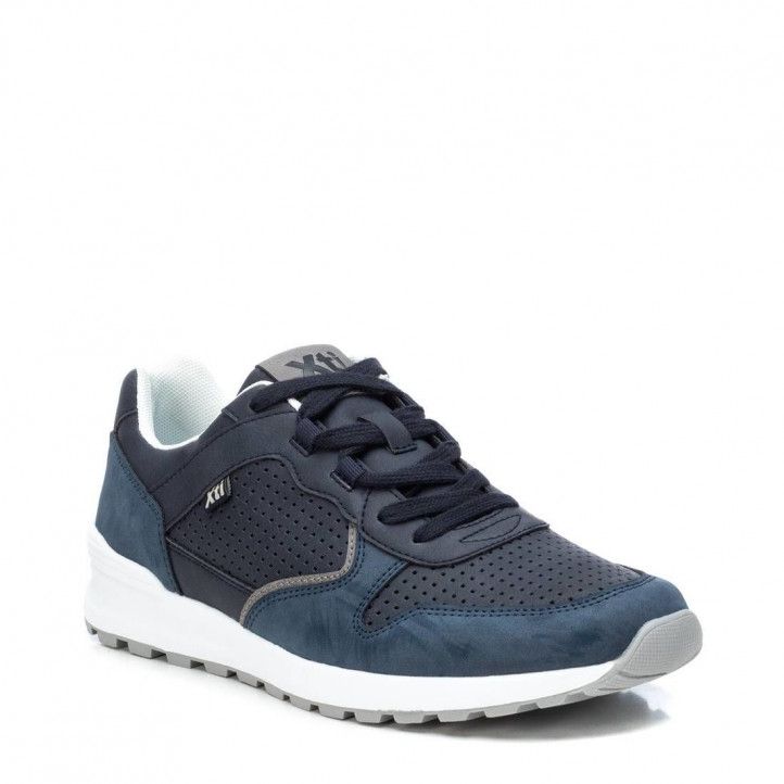 Zapatos sport Xti 04481906 azules de piel vegana perforada - Querol online