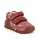 Zapatos Biomecanics rosa con cierre en velcro y elastico, detalles en purpurina y estrellas - Querol online