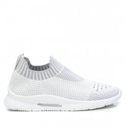 Zapatillas deporte Xti 57997 estilo calcetínn en blanco con detalles grises - Querol online