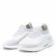 Zapatillas deporte Xti 57997 estilo calcetínn en blanco con detalles grises - Querol online