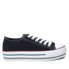 Zapatillas lona Refresh 079828 negras con doble suela