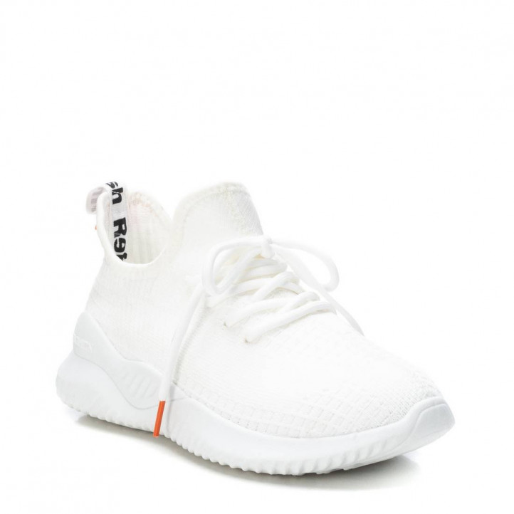 Zapatillas deportivas Refresh 079156 blancas con detalles naranjas - Querol online