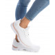 Zapatillas deportivas Xti 043547 blancas con borde en rosa - Querol online