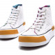 Zapatillas lona Mustang 060187 plataforma blanca y caramelo - Querol online