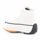 Zapatillas lona Chika 10 blancas de bota con plataforma y suela dentada - Querol online