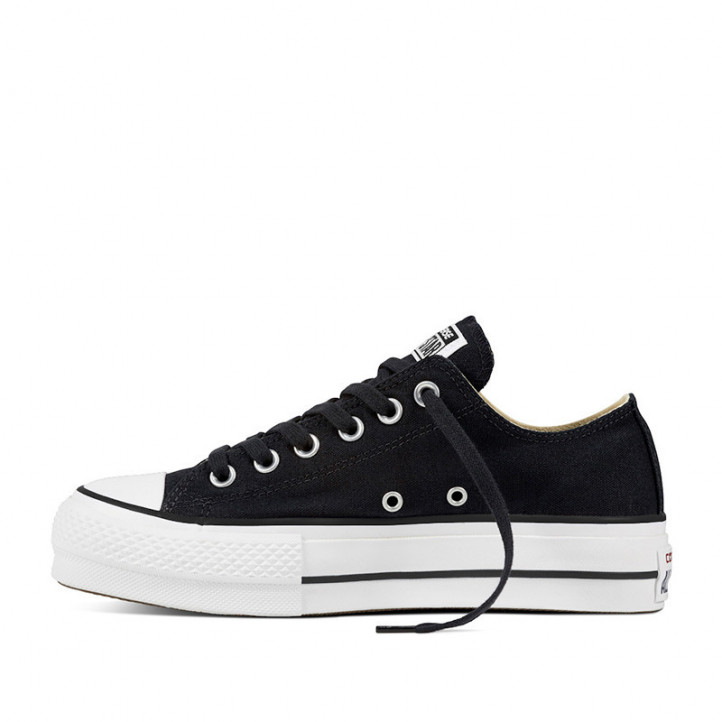 Zapatillas lona Converse chuck taylor all star platform canvas low top - negra - Querol online