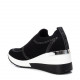 Zapatillas cuña Xti 036836 caladas en negro - Querol online