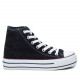 Zapatillas lona Refresh 079829 negras de bota con suela doble - Querol online