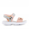 sandalias CRECENDO sport en rosa y gris
