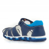 sandalias Pablosky stepeasy azul con detalles naranjas