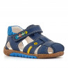 sandalias Pablosky stepeasy azul con detalles amarillos