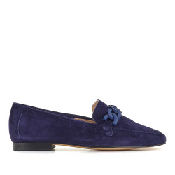 Zapatos planos Redlove azul con detalle de cadena amandine - Querol online