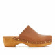 Zapatos tacón Redlove estilo zueco en marrón blanche - Querol online
