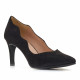 Zapatos tacón DANIELA VEGA negro con contorno ondulado - Querol online
