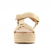 Sandalias plataformas Owel de rafia con cierre de velcro y plataforma zante