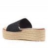 Sandalias plataformas Owel negras de pala y rafia