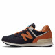 Zapatillas deportivas New Balance ML574 azul con marrón - Querol online
