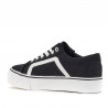 Zapatillas lona Stay negras con franja blanca y estilo skate