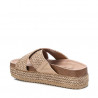 Sandalias plataformas Refresh 079106 taupe con doble tira cruzada
