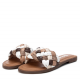 Sandalias planas Refresh 079478 con pala trenzada en diferentes tonos marrones - Querol online