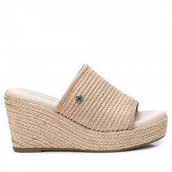 Sandàlies falca Refresh 079785 taupe de ràfia i falca - Querol online