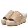 Sandalias cuña Refresh 079785 taupe de rafia y cuña