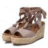 Alpargatas Refresh 079808 taupe con lazada al tobillo