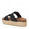 Sandalias plataformas Refresh 079445 negras de rafia con cierre doble
