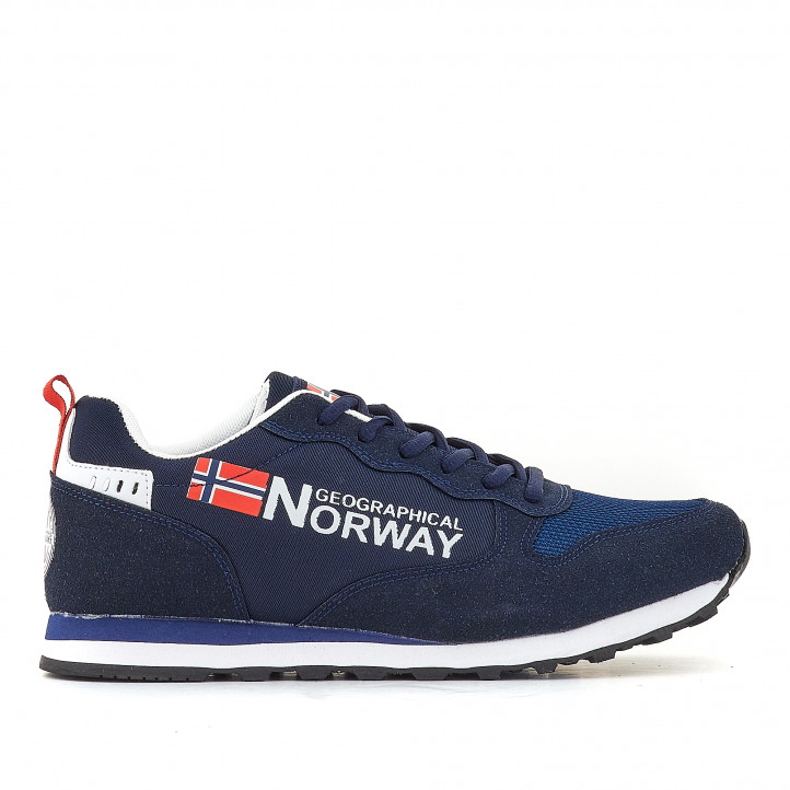 Zapatillas deportivas NORWAY azules con cordones - Querol online