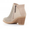 Botines tacón Chika 10 beige con cremallera