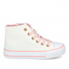 Zapatillas lona Chika 10 blancas con detalles rosas