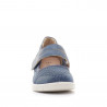 Sabates de falca MY SOFT blaus tipus merceditas de tela