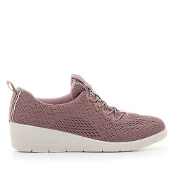 Sabatilles falca MY SOFT fúcsies amb tascó i sola blanca - Querol online