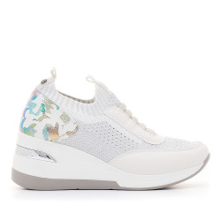 Sabatilles falca MY SOFT blanques amb detall metàl·lic posterior - Querol online