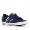 Zapatillas lona Lois azules diseño denim con blanco