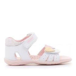 sandàlies Pablosky amb cors taronja, blau i rosa i tancament amb velcro - Querol online