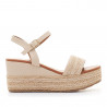 Sandalias cuña D'Angela con cuerdas y plataforma