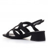 Sandalias tacón D'Angela con cuerdas negros