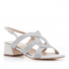 Sandalias tacón D'Angela con cuerdas plateadas