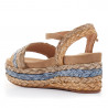 Sandalias cuña Alma Blue de plataforma multicolor con un poco de cuña